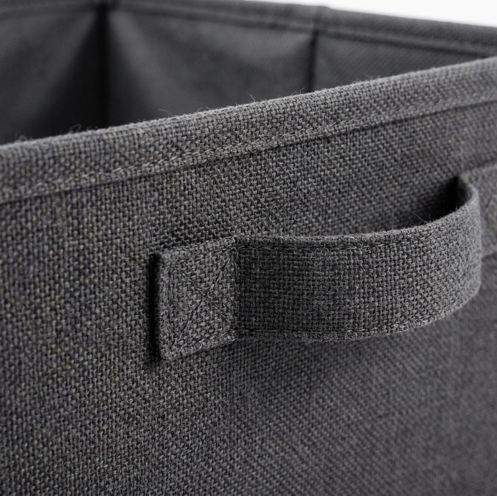 Spvxg Collapsible Fabric Storage Bin Charcoal Handles 2 Pack