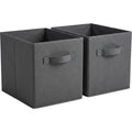 Spvxg Collapsible Fabric Storage Bin Charcoal Handles 2 Pack