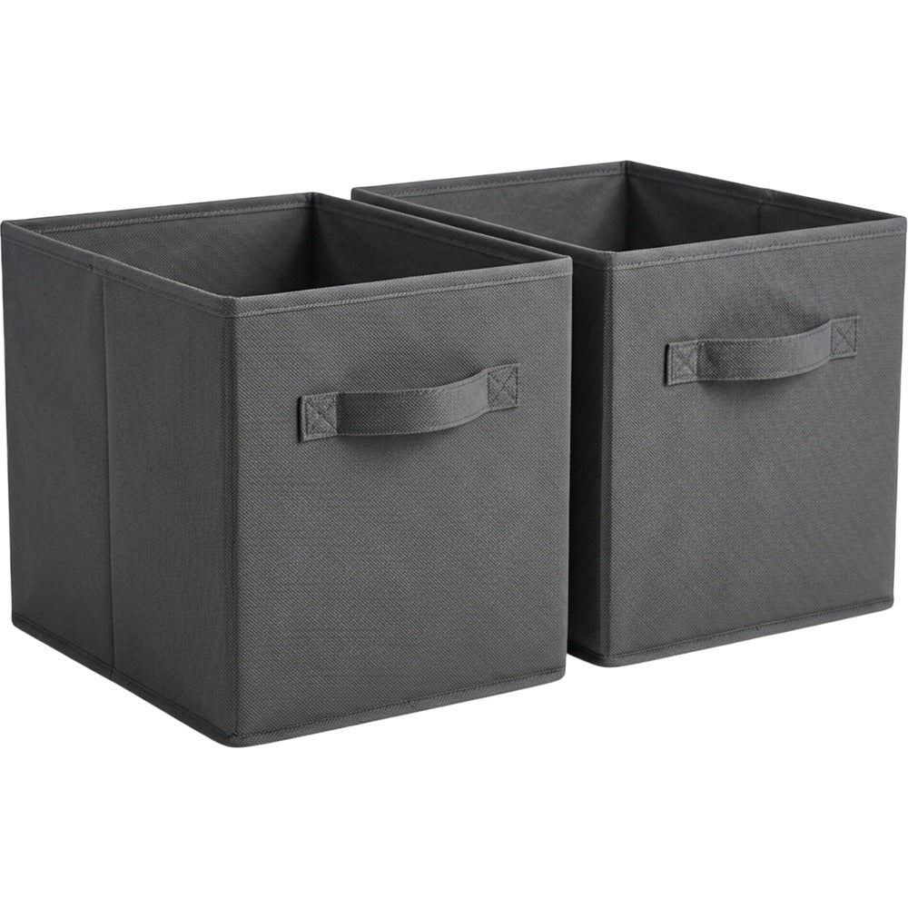 Spvxg Collapsible Fabric Storage Bin Charcoal Handles 2 Pack
