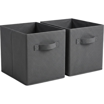 Spvxg Collapsible Fabric Storage Bin Charcoal Handles 2 Pack