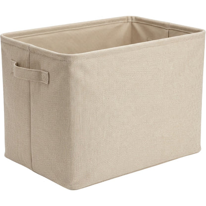 Spvxg Fabric Folding Storage Basket Oatmeal Handles Large