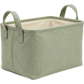 Spvxg Linen Look Folding Basket Sage Handles Medium