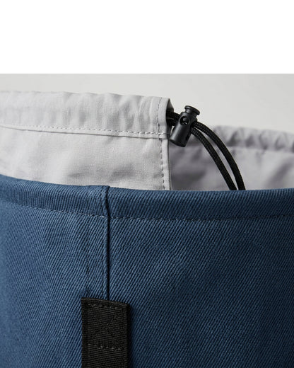 Spvxg Round Twill Folding Storage Basket with Drawstring Cover Ink Blue - Detail view